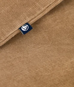 Petit Bateau Sets, Overalls & Latzhosen*Langer Baby-Overall aus einfarbigem Nicki beige ROCHE CLAIR