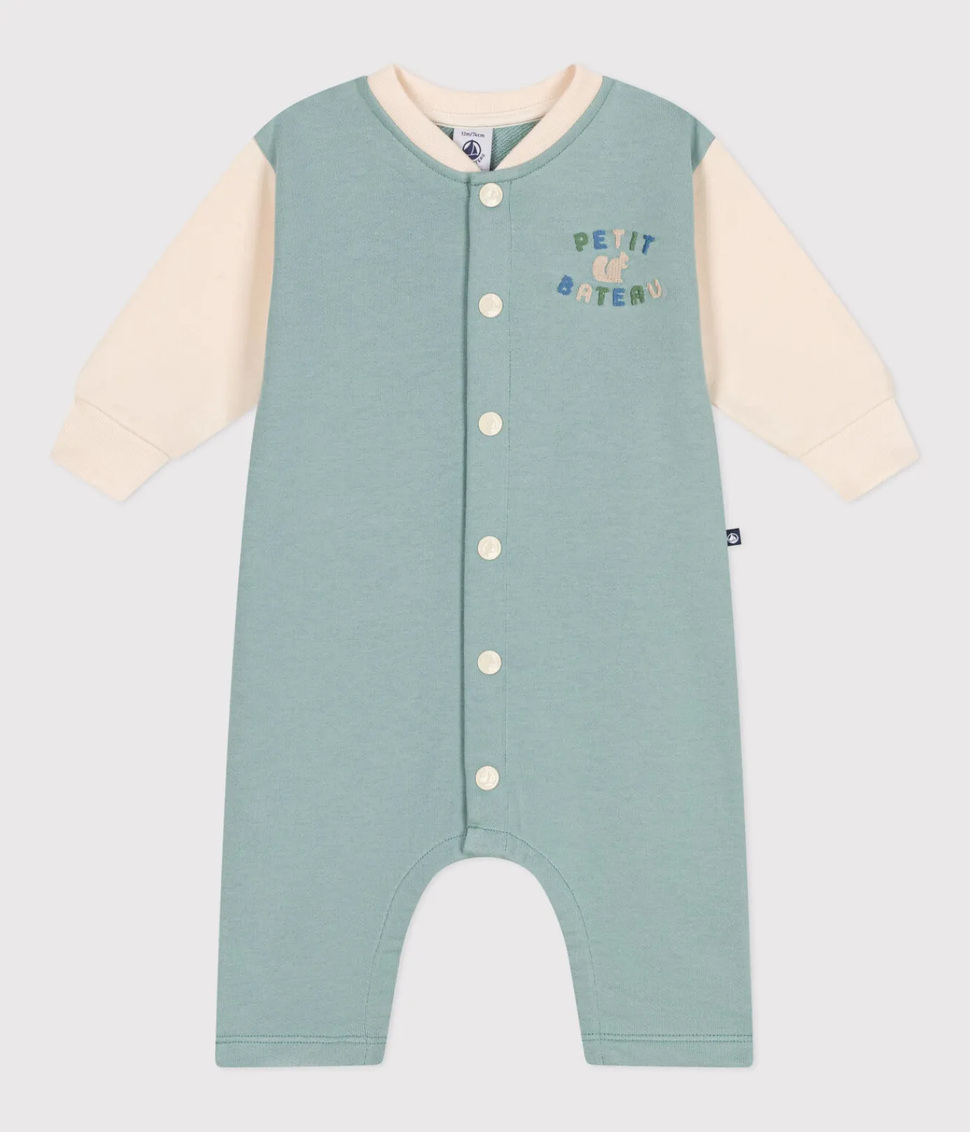 Petit Bateau Sets, Overalls & Latzhosen*Langer Baby-Overall aus Molton PAUL/ AVALANCHE
