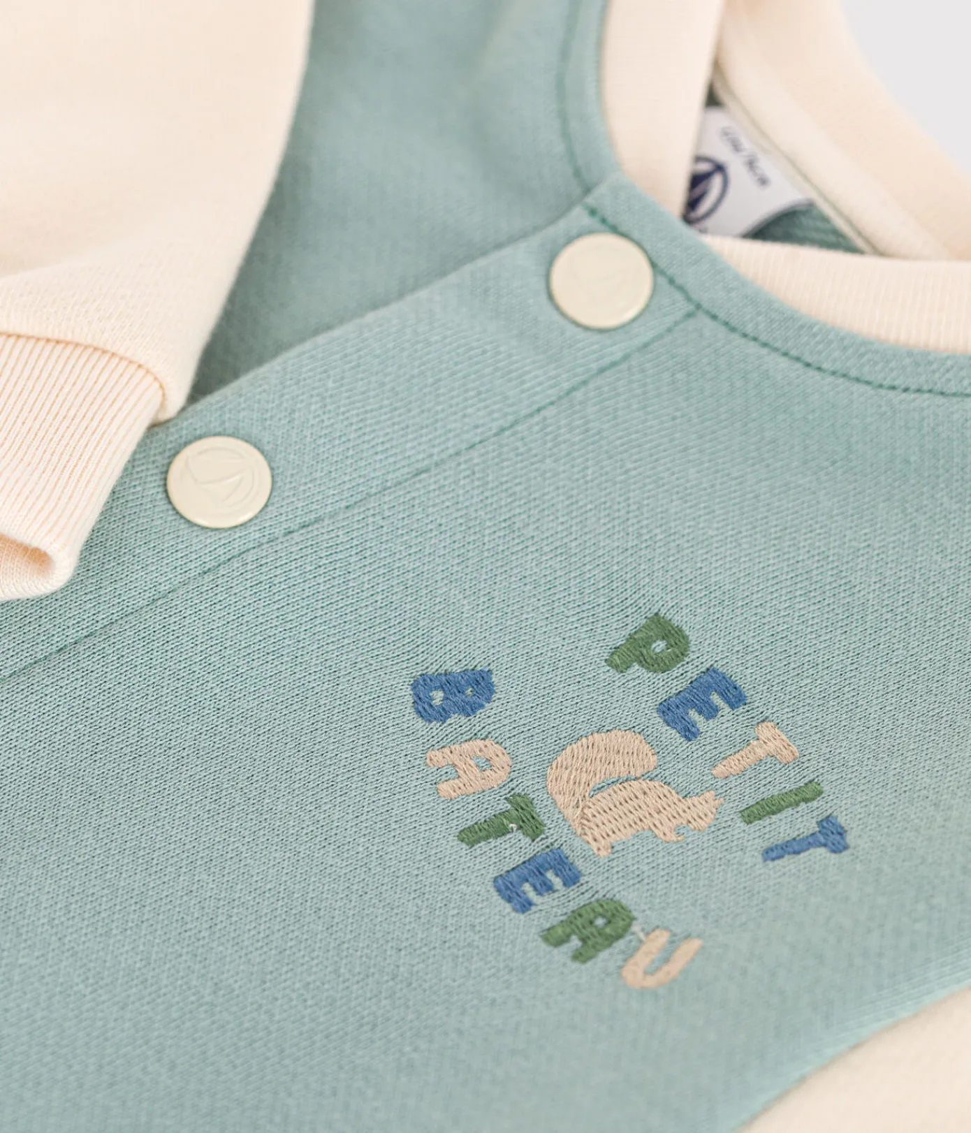 Petit Bateau Sets, Overalls & Latzhosen*Langer Baby-Overall aus Molton PAUL/ AVALANCHE