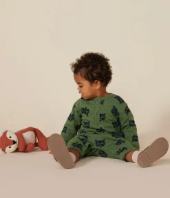 Petit Bateau Sets, Overalls & Latzhosen*Langer Baby-Overall aus Molton PALMERAIE/ MULTICO