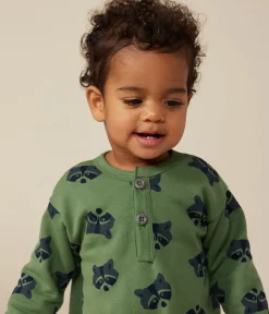 Petit Bateau Sets, Overalls & Latzhosen*Langer Baby-Overall aus Molton PALMERAIE/ MULTICO