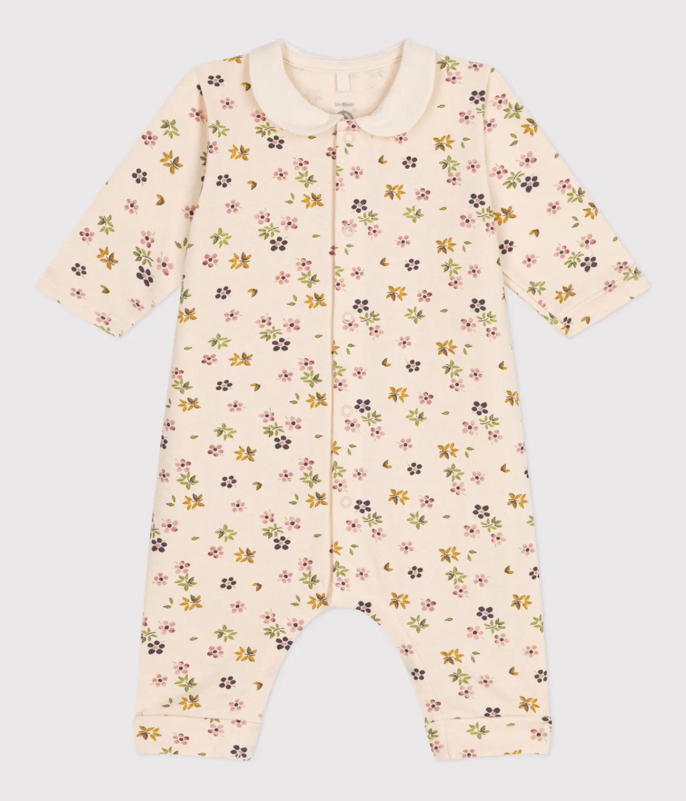 Petit Bateau Sets, Overalls & Latzhosen|Newborn*Langer Baby-Overall aus Molton weiss AVALANCHE/ MULTICO