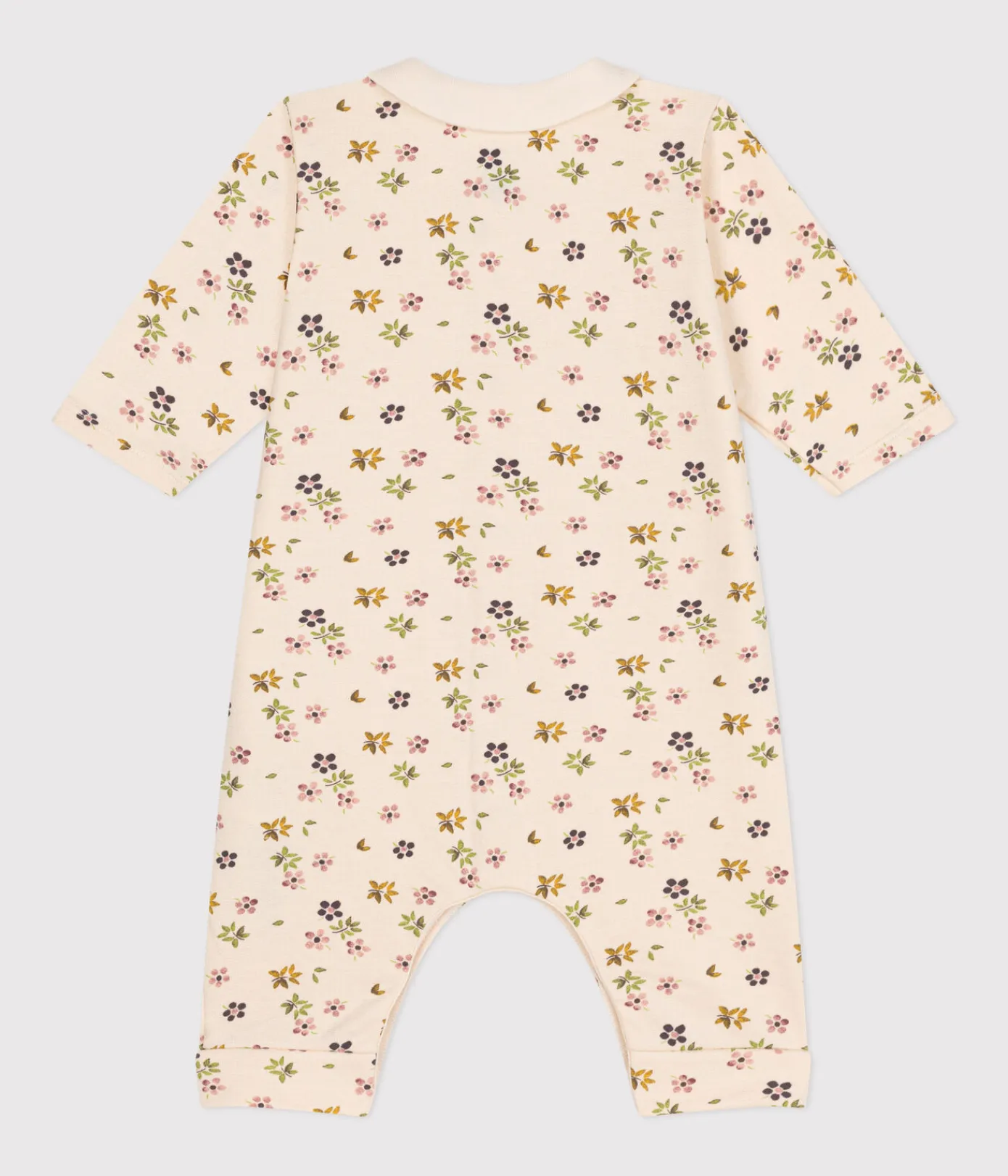 Petit Bateau Sets, Overalls & Latzhosen|Newborn*Langer Baby-Overall aus Molton weiss AVALANCHE/ MULTICO