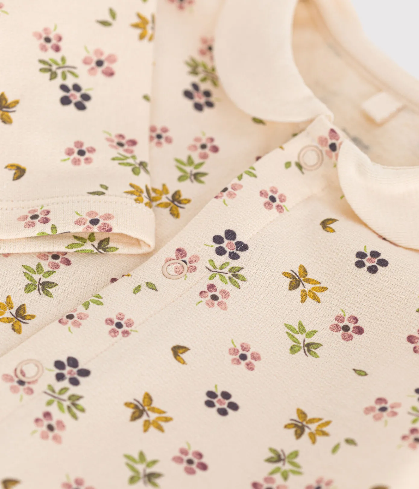 Petit Bateau Sets, Overalls & Latzhosen|Newborn*Langer Baby-Overall aus Molton weiss AVALANCHE/ MULTICO
