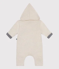 Petit Bateau Sets, Overalls & Latzhosen|Newborn*Langer, wattierter Baby-Overall mit Kapuze aus Baumwolle beige MONTELIMAR CHINE
