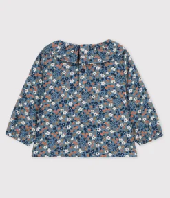 Petit Bateau T-Shirts, Oberteile*Langärmelige Babybluse aus Musselin-Stoff ROVER/ MULTICO