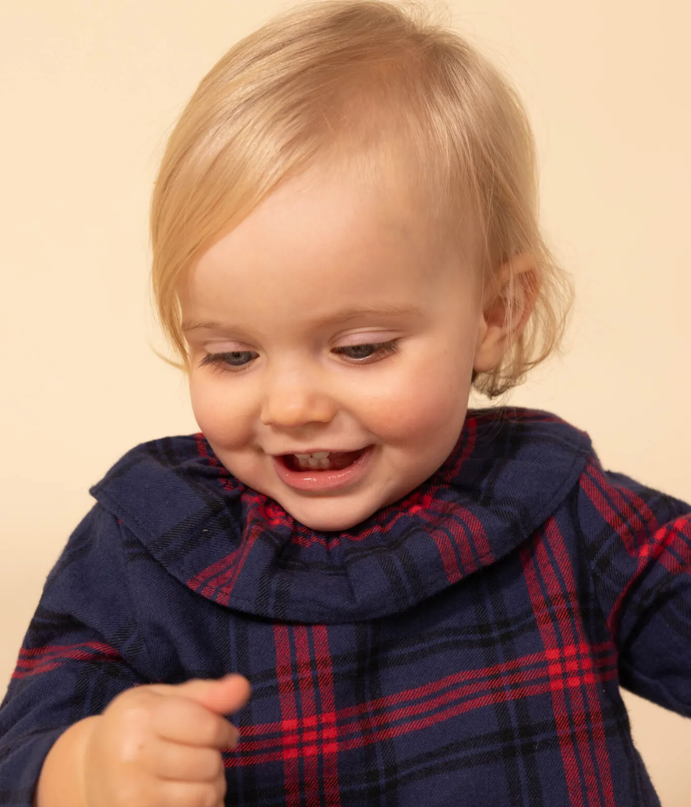 Petit Bateau T-Shirts, Oberteile*Langärmelige Baby-Bluse aus Flanell blau SMOKING/weiss MULTICO