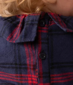 Petit Bateau T-Shirts, Oberteile*Langärmelige Baby-Bluse aus Flanell blau SMOKING/weiss MULTICO