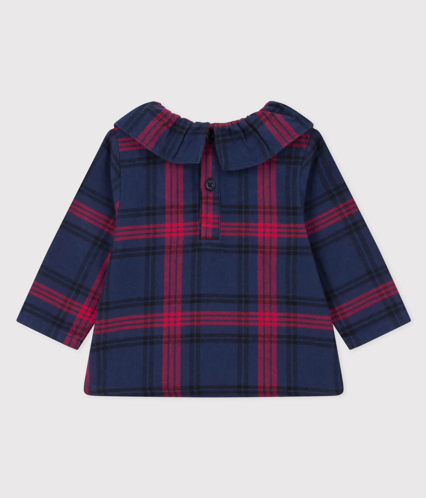 Petit Bateau T-Shirts, Oberteile*Langärmelige Baby-Bluse aus Flanell blau SMOKING/weiss MULTICO