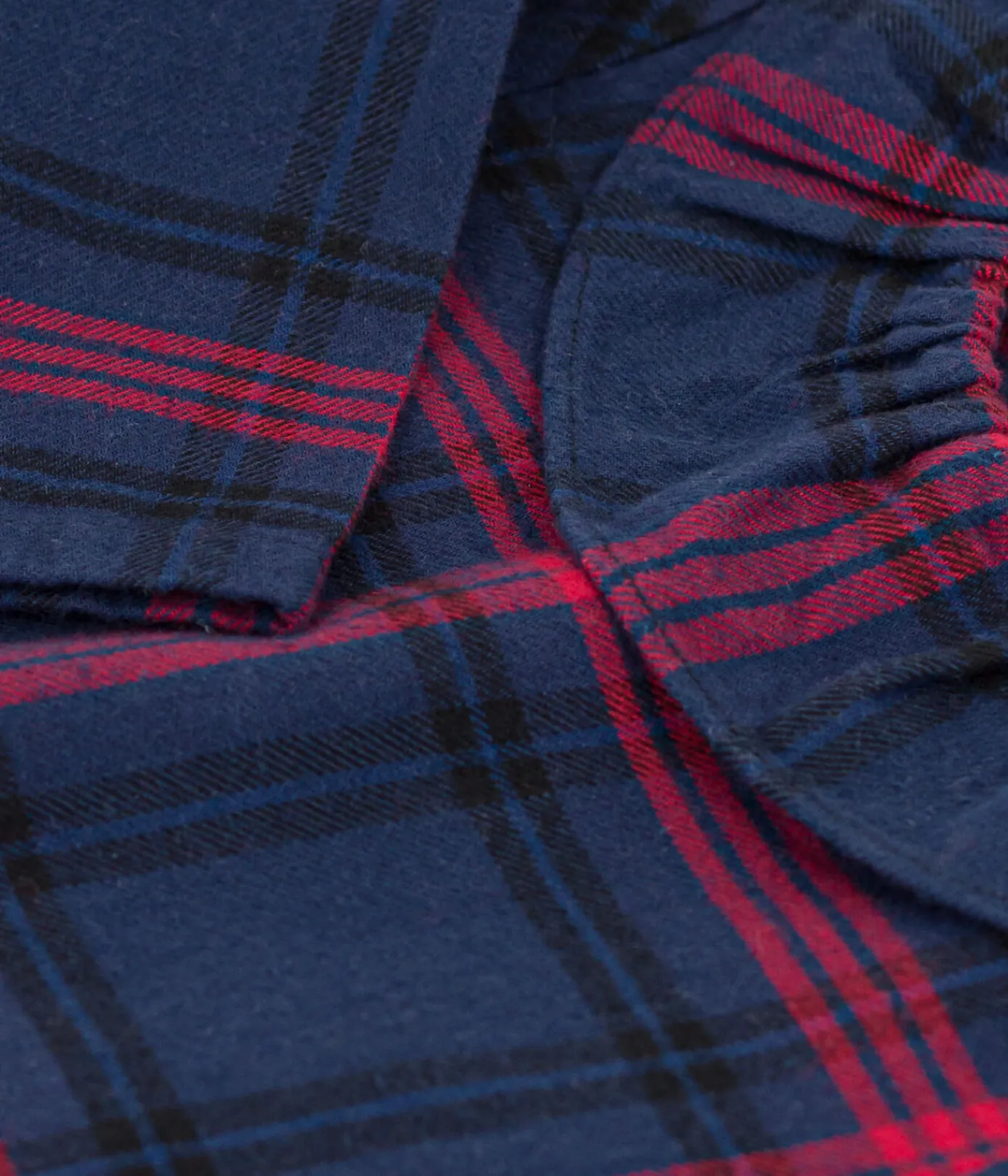 Petit Bateau T-Shirts, Oberteile*Langärmelige Baby-Bluse aus Flanell blau SMOKING/weiss MULTICO