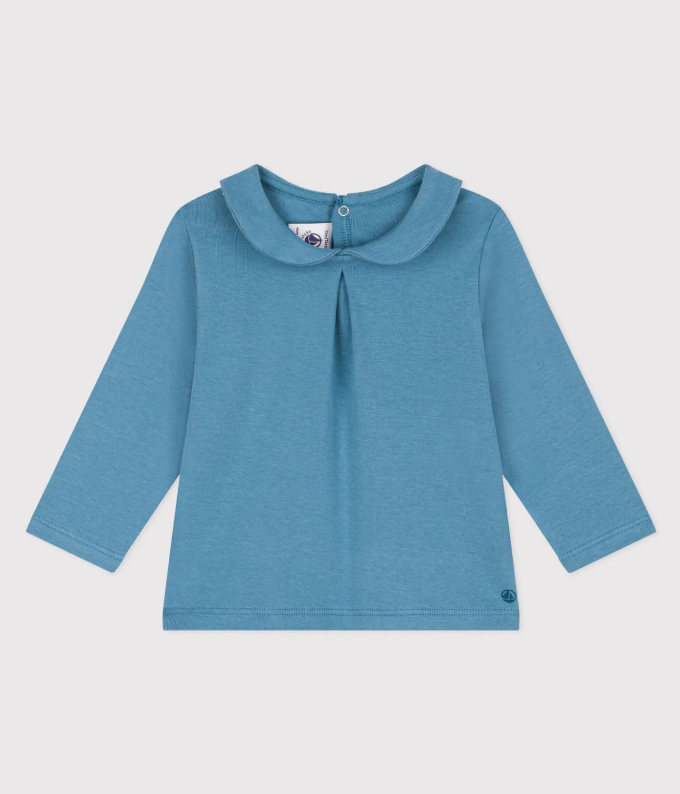 Petit Bateau T-Shirts, Oberteile*Langärmelige Babybluse aus Baumwolle blau POLOCHON