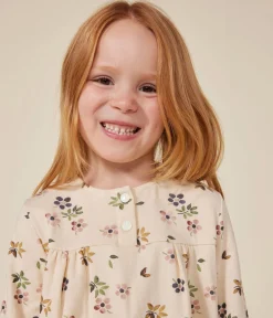 Petit Bateau T-Shirts, Tops, Oberteile*Langärmelige Kinder-Bluse aus Doppeljersey für Mädchen weiss AVALANCHE/ MULTICO