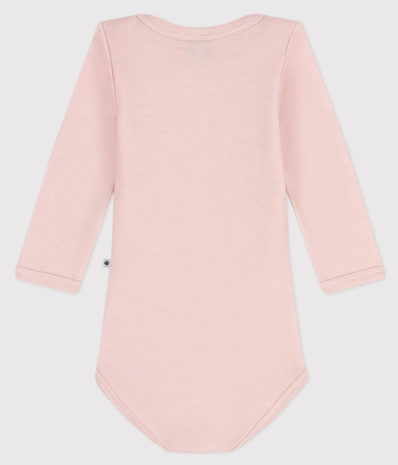 Petit Bateau Bodys*Langärmeliger Baby-Body aus Wolle und Baumwolle rosa SALINE