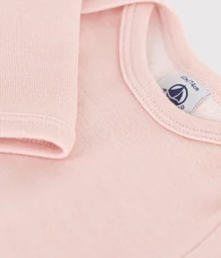 Petit Bateau Bodys*Langärmeliger Baby-Body aus Wolle und Baumwolle rosa SALINE