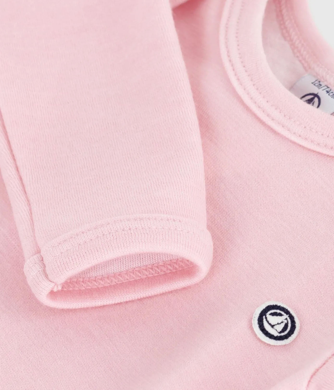 Petit Bateau Bodys*Langärmeliger Baby-Body aus Wolle und Baumwolle rosa JOLI