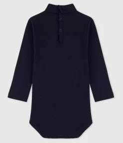 Petit Bateau T-Shirts, Oberteile*Langärmeliger Baby-Body aus Baumwolle mit Rollkragen blau SMOKING