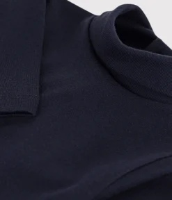 Petit Bateau T-Shirts, Oberteile*Langärmeliger Baby-Body aus Baumwolle mit Rollkragen blau SMOKING