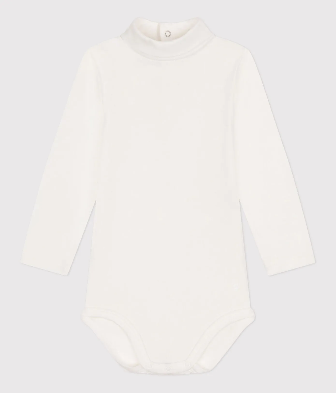 Petit Bateau T-Shirts, Oberteile*Langärmeliger Baby-Body aus Baumwolle mit Rollkragen weiss MARSHMALLOW