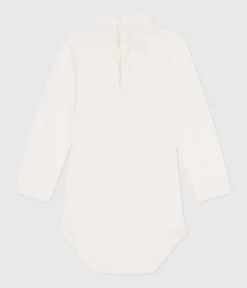Petit Bateau T-Shirts, Oberteile*Langärmeliger Baby-Body aus Baumwolle mit Rollkragen weiss MARSHMALLOW