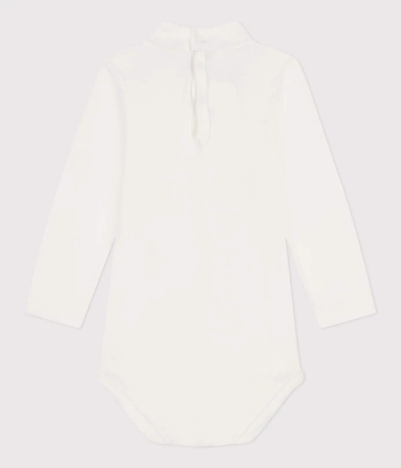 Petit Bateau T-Shirts, Oberteile*Langärmeliger Baby-Body aus Baumwolle mit Rollkragen weiss MARSHMALLOW