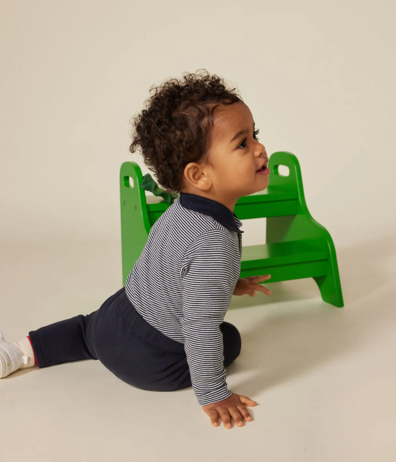 Petit Bateau T-Shirts, Oberteile*Langärmeliger Baby-Body aus Baumwolle mit Kragen blau SMOKING/weiss MARSHMALLOW