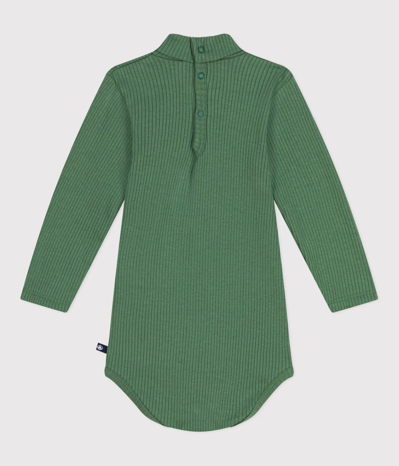 Petit Bateau T-Shirts, Oberteile*Langärmeliger Body mit Rollkragen aus Baumwolle für Babys grün PALMERAIE