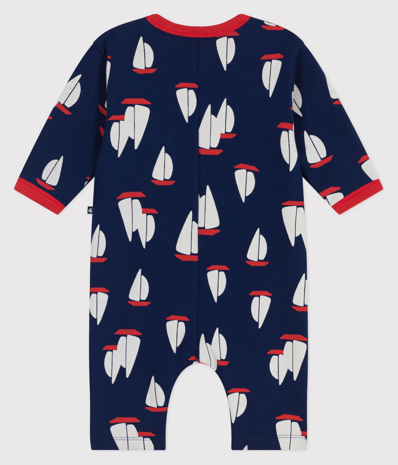 Petit Bateau Sets, Overalls & Latzhosen*Langärmeliger Strampler aus Baumwolle mit Schiffchenmuster blau MEDIEVAL/weiss MULTICO