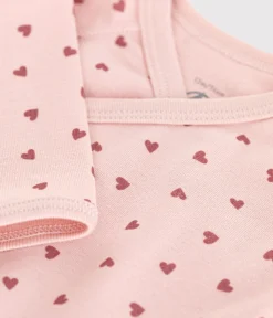 Petit Bateau Bodys|Newborn*Langärmeliger Wickelbody aus Baumwolle rosa SALINE/ ROSEWOOD