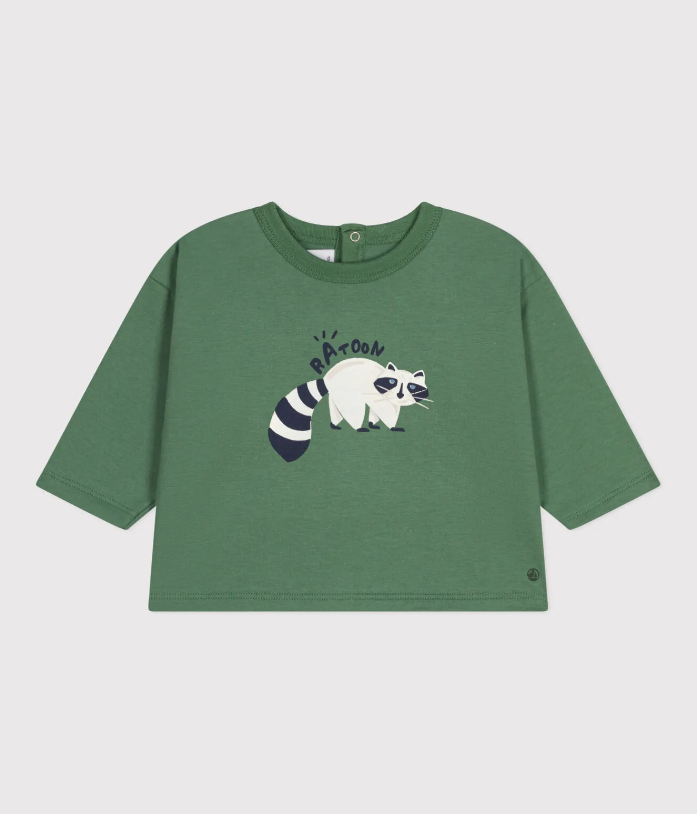 Petit Bateau T-Shirts, Oberteile*Langärmeliges Baby T-Shirt aus feinem Jersey grün PALMERAIE