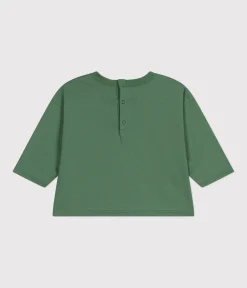 Petit Bateau T-Shirts, Oberteile*Langärmeliges Baby T-Shirt aus feinem Jersey grün PALMERAIE