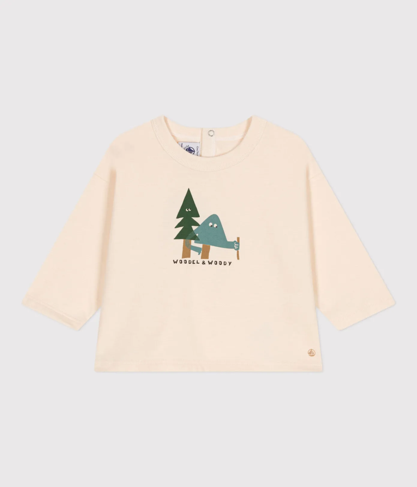 Petit Bateau T-Shirts, Oberteile*Langärmeliges Baby T-Shirt aus feinem Jersey naturfarben AVALANCHE