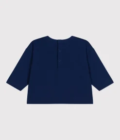 Petit Bateau T-Shirts, Oberteile*Langärmeliges Baby T-Shirt aus feinem Jersey blau MEDIEVAL