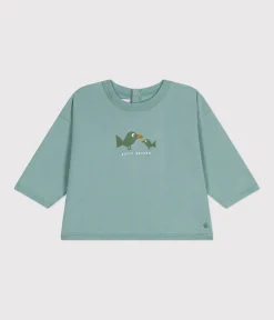 Petit Bateau T-Shirts, Oberteile*Langärmeliges Baby T-Shirt aus feinem Jersey grün PAUL