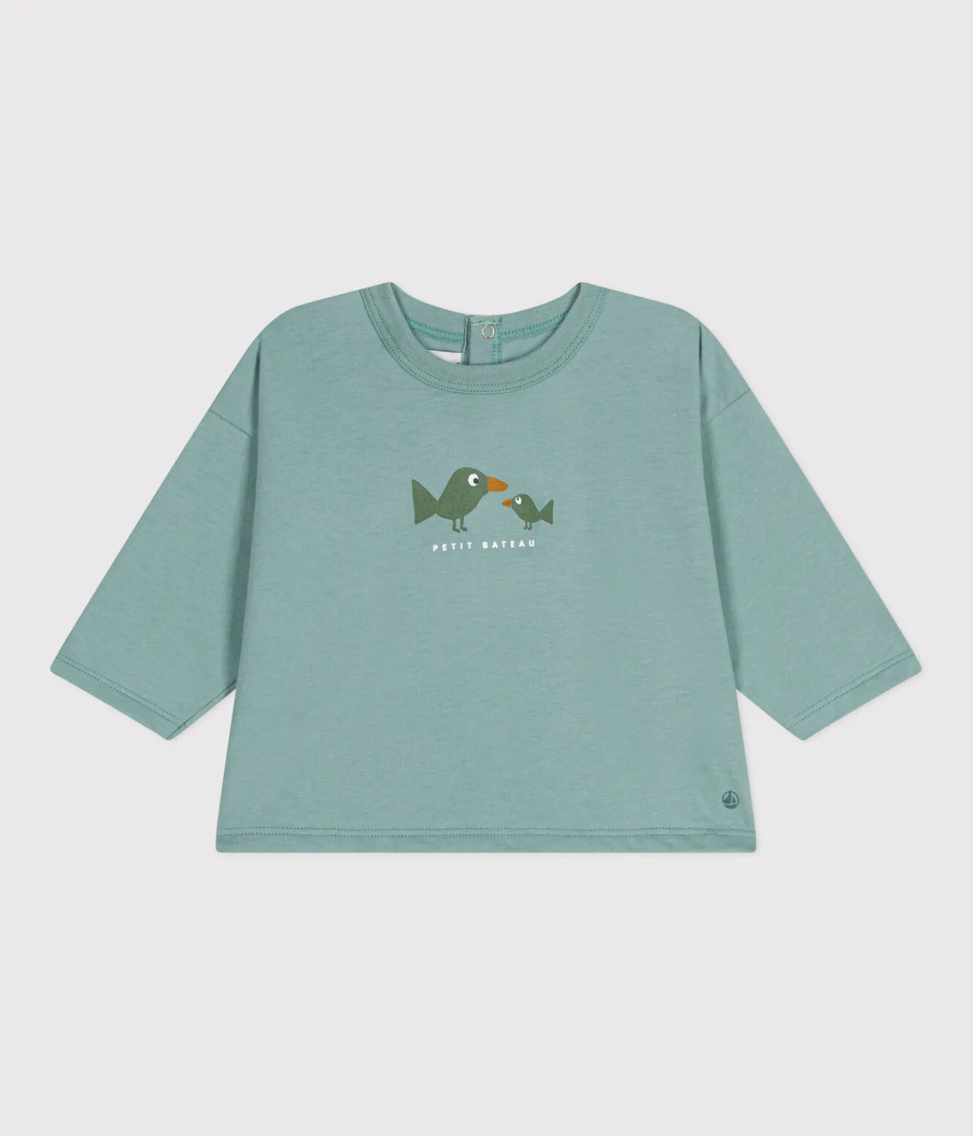 Petit Bateau T-Shirts, Oberteile*Langärmeliges Baby T-Shirt aus feinem Jersey grün PAUL