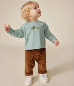 Petit Bateau T-Shirts, Oberteile*Langärmeliges Baby T-Shirt aus feinem Jersey grün PAUL