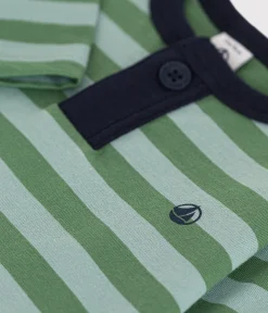 Petit Bateau T-Shirts, Oberteile*Langärmeliges Baby T-Shirt aus feinem Jersey grün PALMERAIE/ PAUL