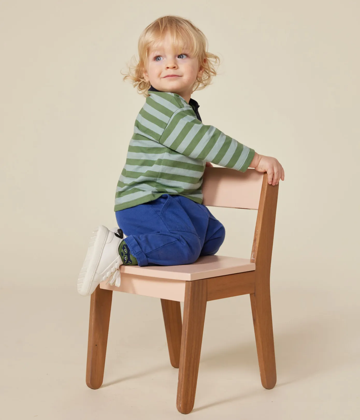 Petit Bateau T-Shirts, Oberteile*Langärmeliges Baby T-Shirt aus feinem Jersey grün PALMERAIE/ PAUL