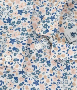 Petit Bateau T-Shirts, Oberteile*Langärmeliges Babyhemd aus Popeline mit Blumenmuster weiss ECUME/weiss MULTICO