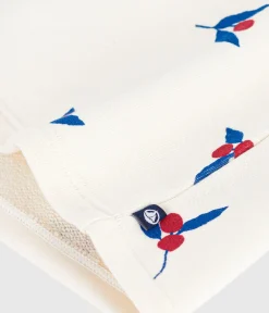 Petit Bateau Kleider*Langärmeliges Baby-Kleid aus Baumwolle mit Beeren-Motiv MILK/ MULTICO