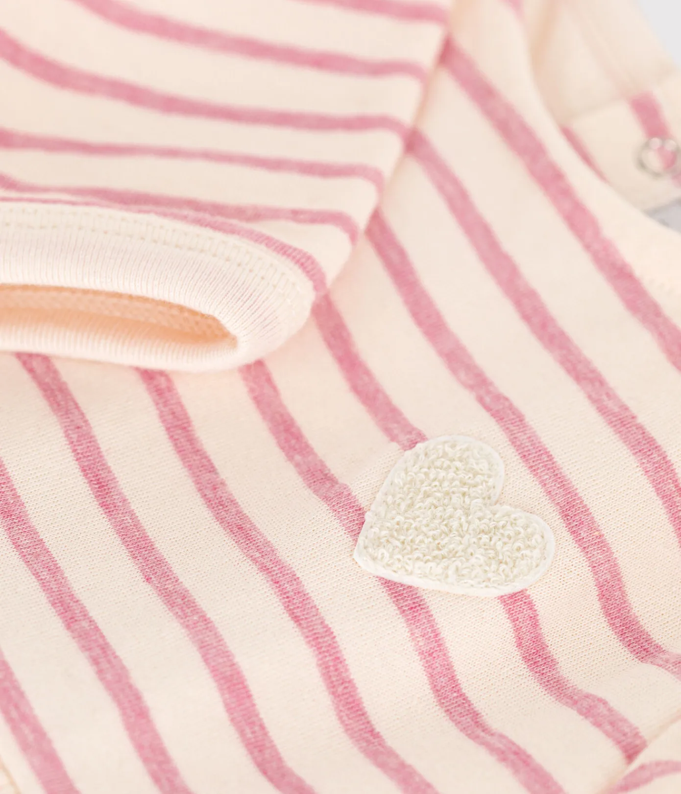 Petit Bateau Kleider*Langärmeliges Baby-Kleid aus Doppeljersey rosa AVALANCHE/ ROSELINE