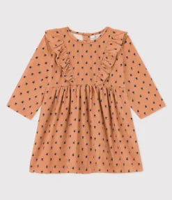 Petit Bateau Kleider*Langärmeliges Babykleid aus Feincord SIENNA/ MULTICO