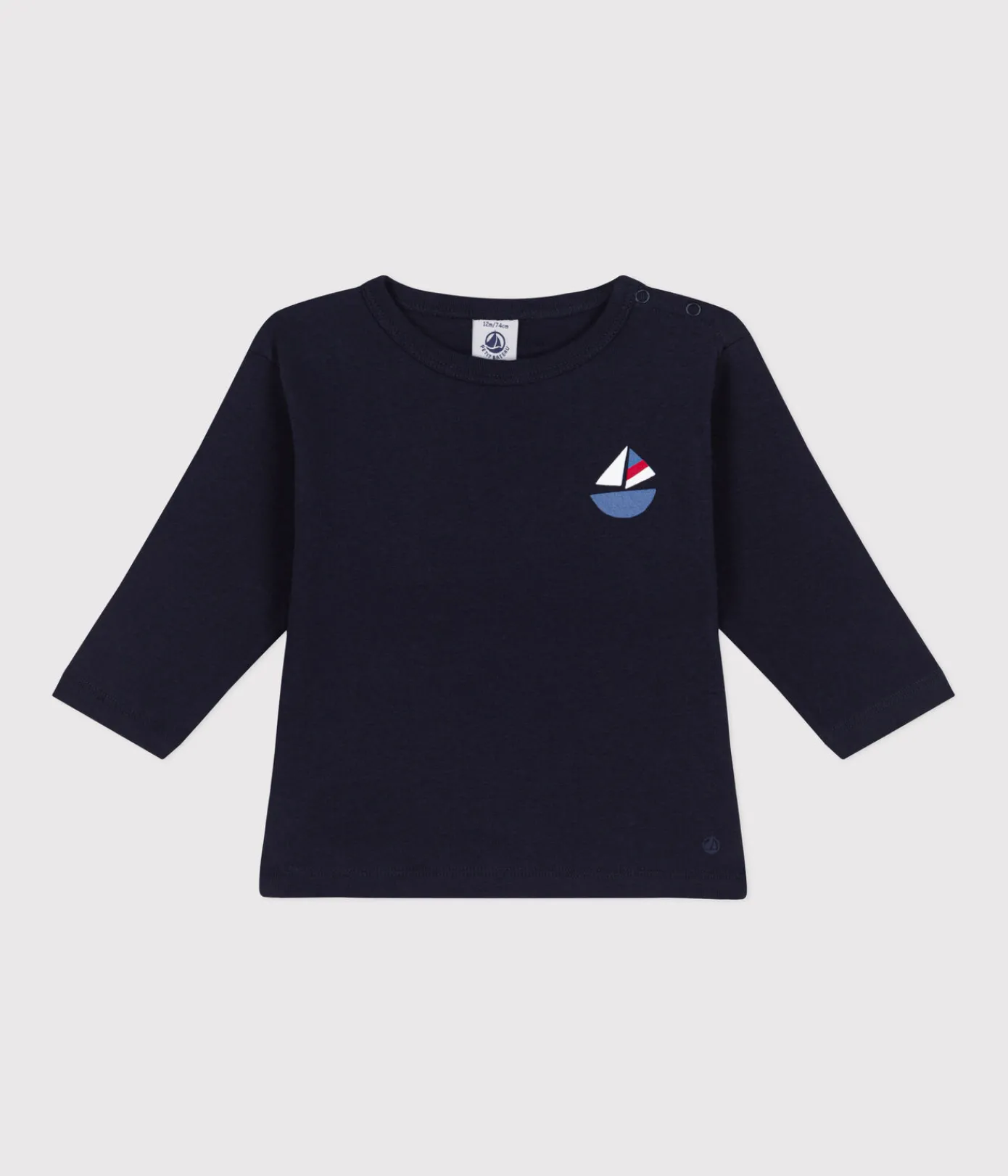 Petit Bateau T-Shirts, Oberteile*Langärmeliges Baby-T-Shirt aus Baumwolle blau SMOKING