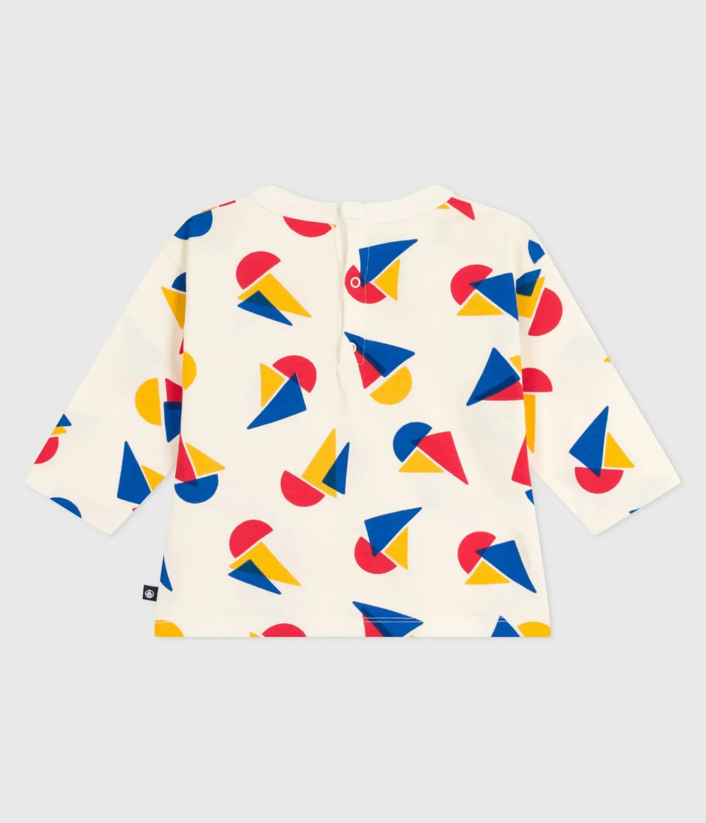 Petit Bateau T-Shirts, Oberteile*Langärmeliges Baby-T-Shirt aus Baumwolle mit Schiffchenmuster MILK/ MULTICO