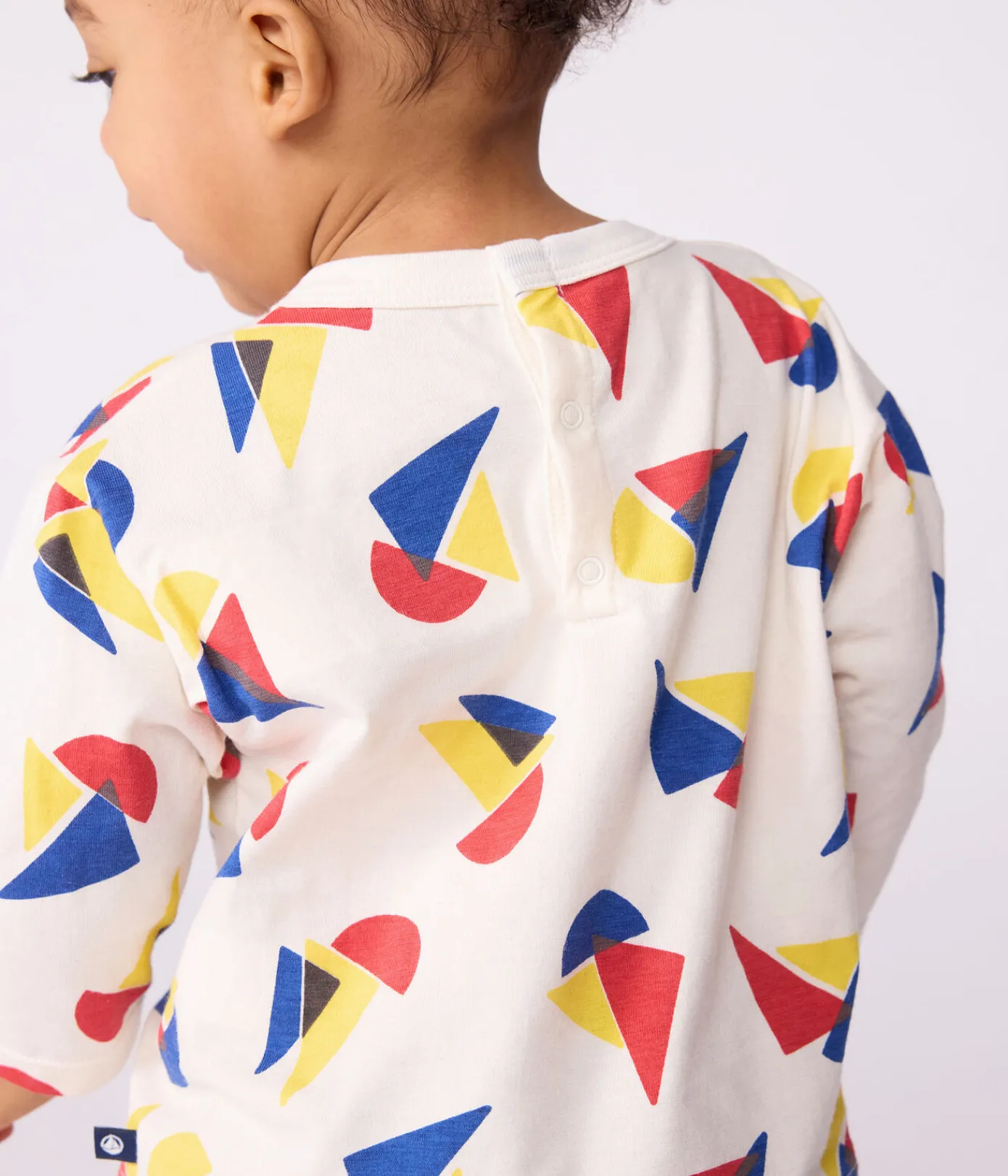 Petit Bateau T-Shirts, Oberteile*Langärmeliges Baby-T-Shirt aus Baumwolle mit Schiffchenmuster MILK/ MULTICO
