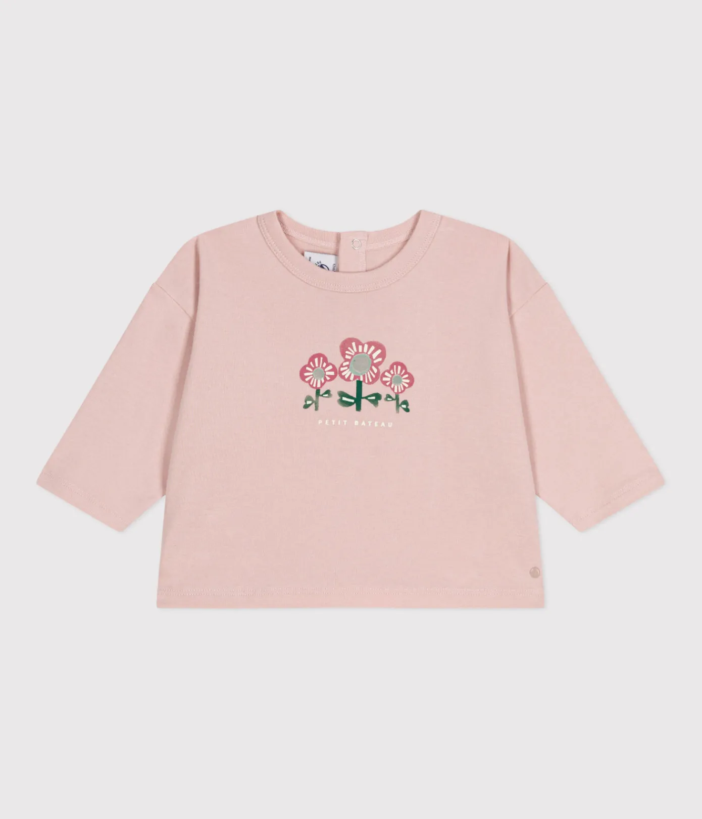 Petit Bateau T-Shirts, Oberteile*Langärmeliges Baby-T-Shirt aus Baumwolle rosa SALINE