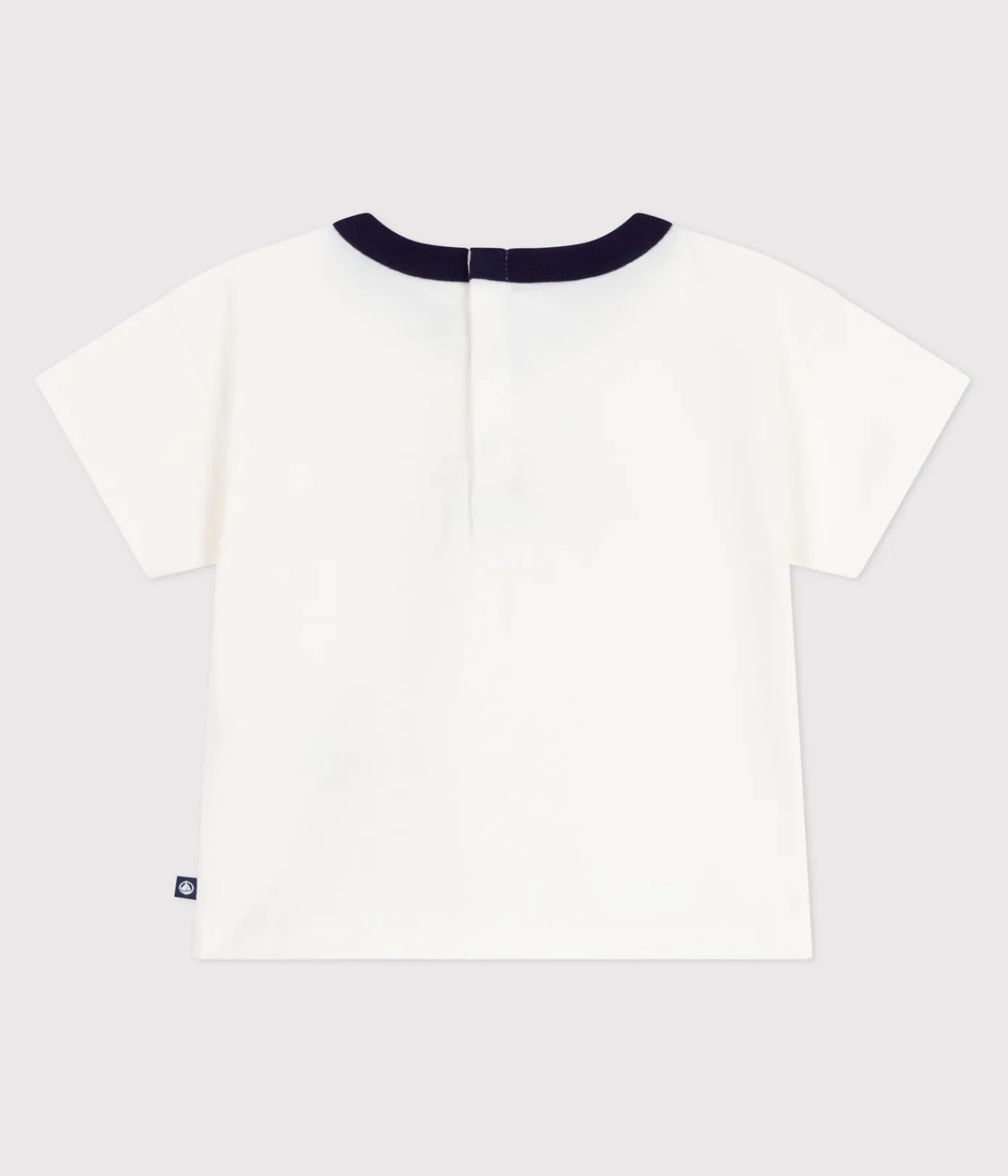 Petit Bateau T-Shirts, Oberteile*Langärmeliges Baby-T-Shirt aus Baumwolle mit Vintage-Logo weiss MARSHMALLOW