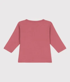 Petit Bateau T-Shirts, Oberteile*Langärmeliges Baby-T-Shirt aus Baumwolle rosa ROSEWOOD