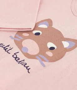 Petit Bateau T-Shirts, Oberteile*Langärmeliges Baby-T-Shirt aus Baumwolle mit Katzenmotiv rosa JOLI