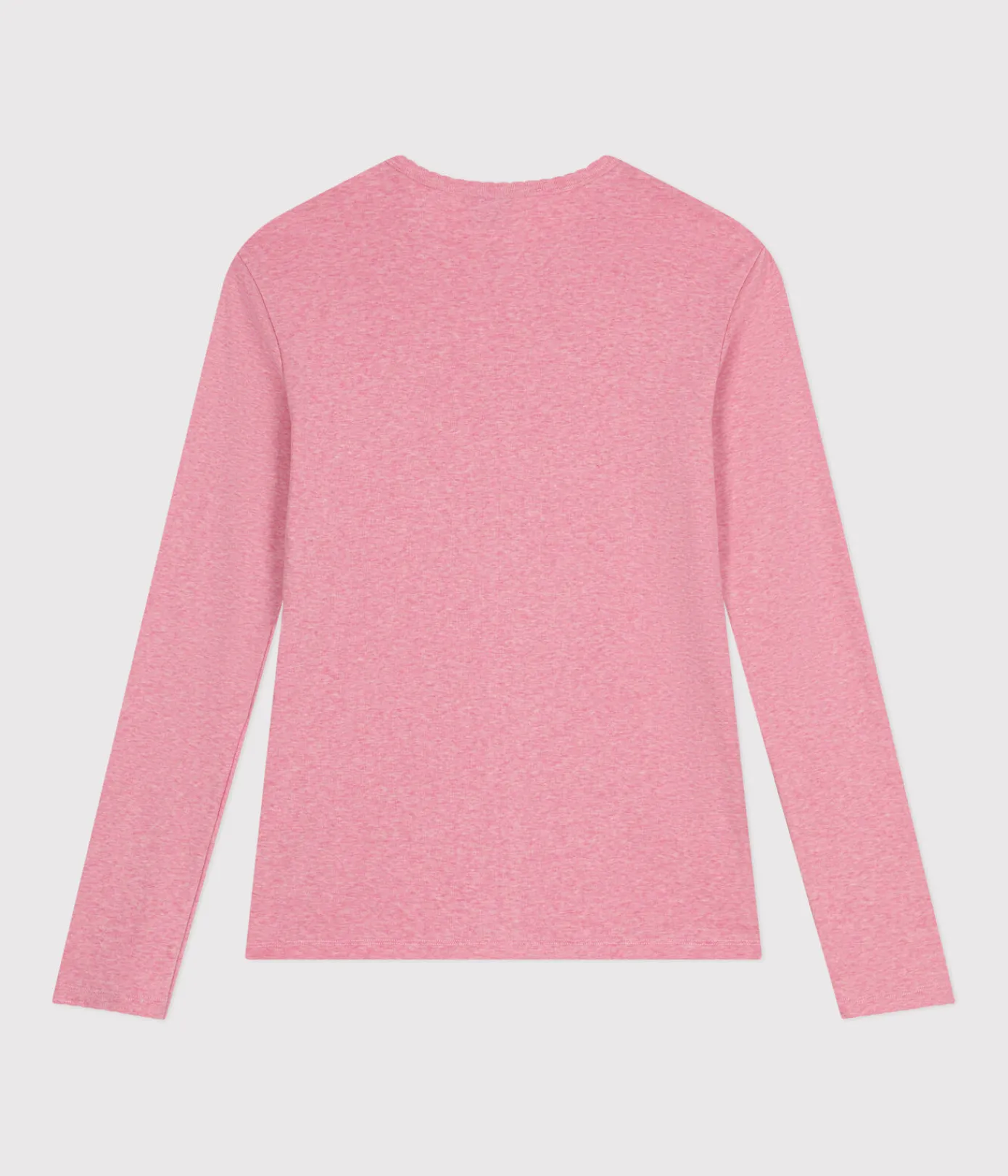 Petit Bateau Alle Langarmshirts|Das Ikonische (Slim)*Langärmeliges Damen-T-Shirt rosa ROSELINE CHINE