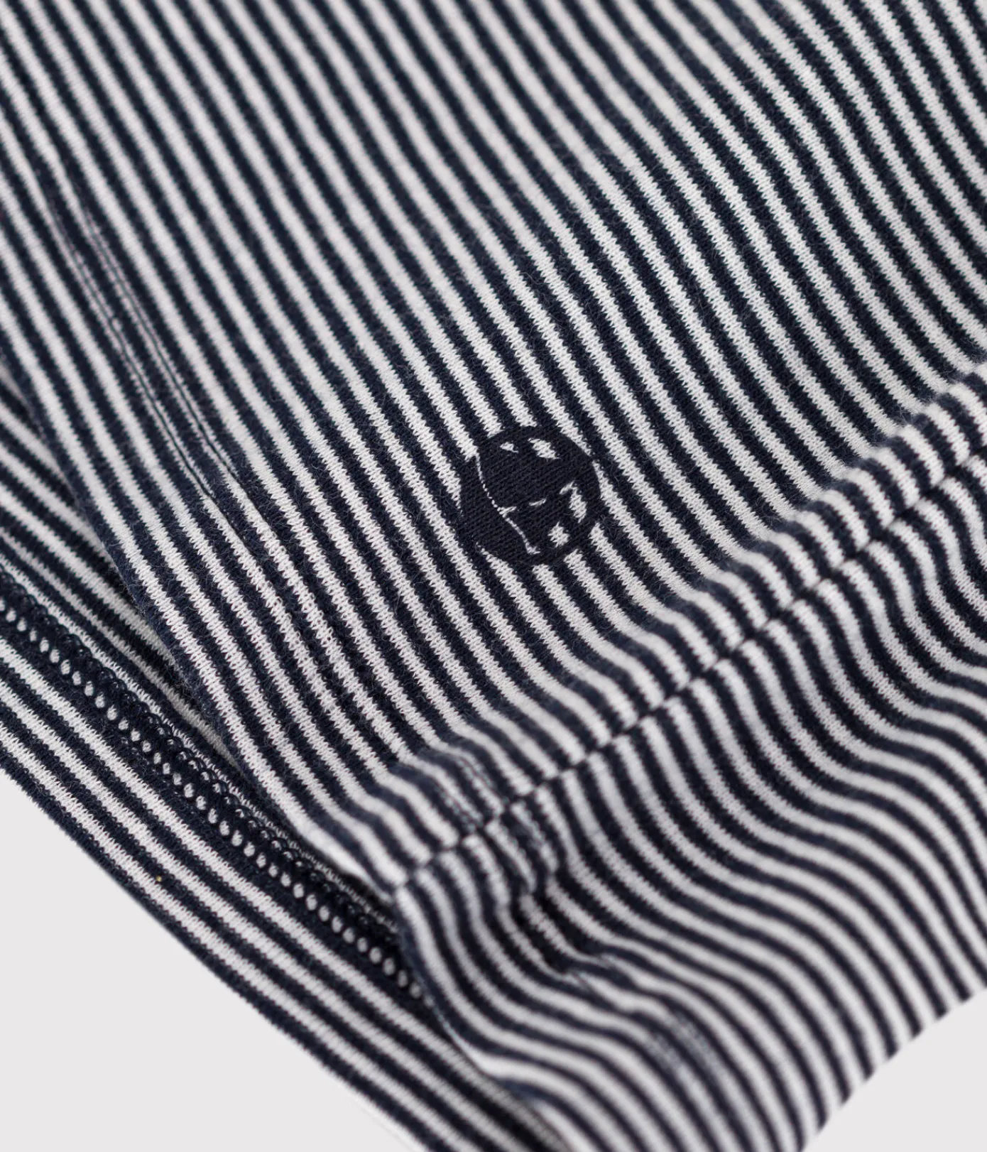 Petit Bateau Alle Langarmshirts|Das Ikonische (Slim)*Langärmeliges Damen-T-Shirt blau SMOKING/weiss MARSHMALLOW
